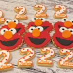 Personalized Birthday cookies - Elmo cookies - number 2 - Kosher - 1 Dozen