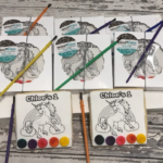 PYO Unicorn Party- Paint your own party favors - Birthday - 12 boxed cookies with a paintbrush
