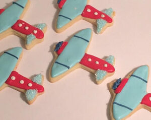 Airplane Cookies- Cookie Favors - 1 dozen
