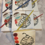 Cupcake Baking  PYO paint your own cookies - Cookie Favors  - PYO party -12 Cookies