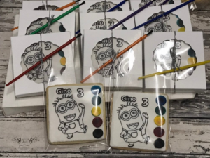 Minions PYO paint your own cookies - Cookie Favors  - PYO party -12 Cookies