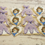 Sophia Dress Cookies - Sophia the first cookie favors