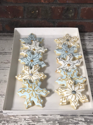 Snowflake Cookies - Snowflakes - winter wonderland cookie favors - cookies