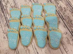 It's a Boy Baby Feet cookies