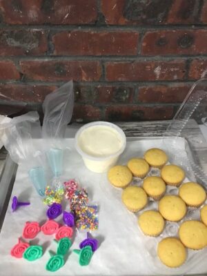 Mother's day rose Cupcake Kit - Cookie Kits - Girls version - make your own cookies!! great quarantine activity