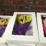 Colorful Bouquet of flower cookies - Delivery ONLY no shipping! Tulip cookie bouquet Shavuos Shavuot Gift Mother's Day Mothers Day Gift