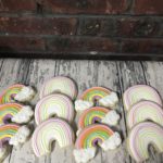 Rainbow birthday cookies