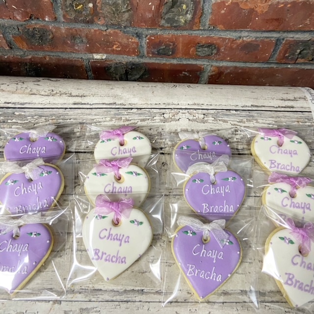 Personalized Heart Cookies