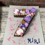 Chocolate Name Letter Cookie Cake - 1 Letter or Number Cream Tart