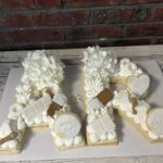 2 letter engagement Cookie Cake - 2 Letter Cream Tart