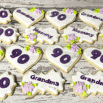 Birthday Cookies Number 90 Cookie Favors - 90th Birthday Cookies