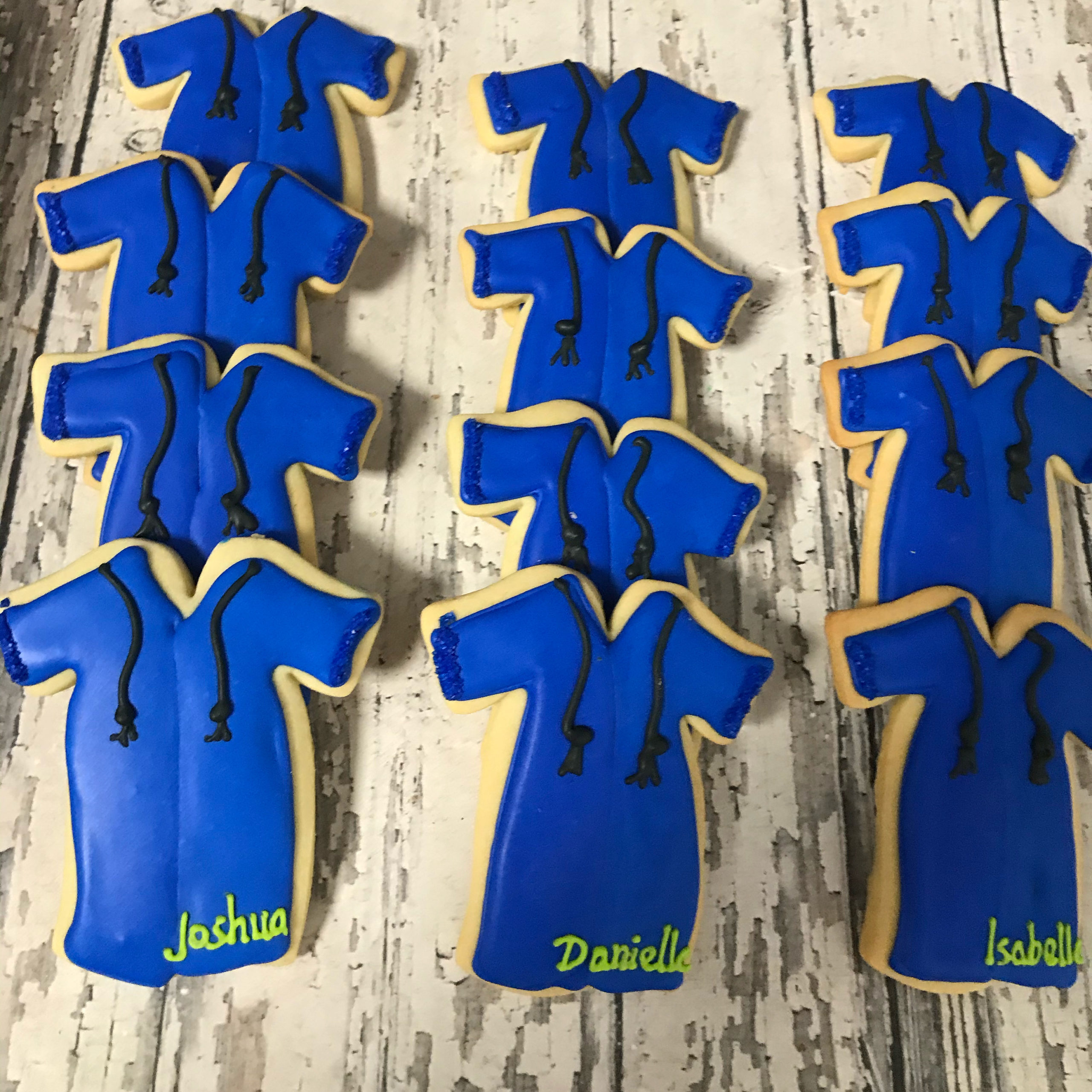 Graduation Cookies - Personalized Graduation Gown Cookie Favors