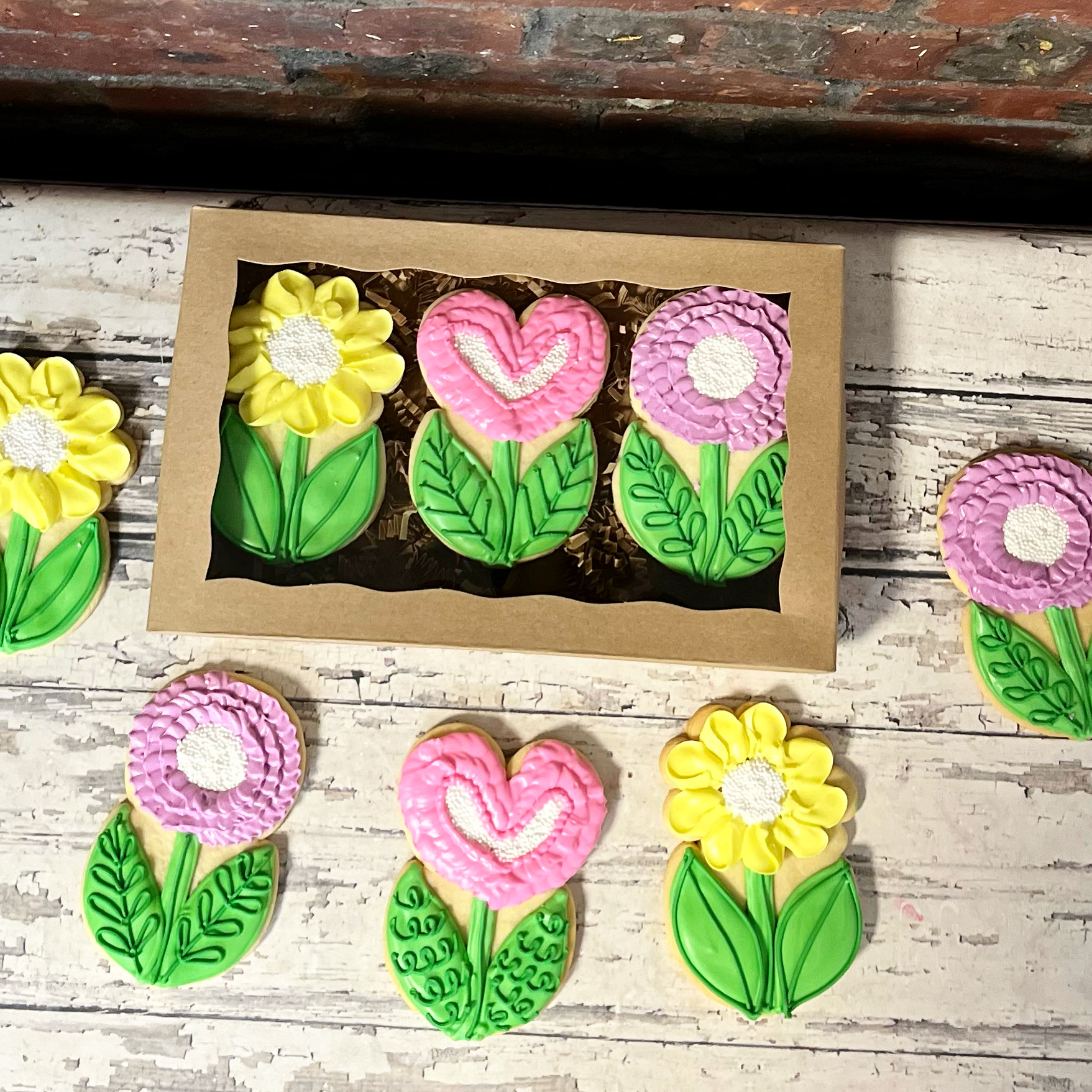 Mother’s Day flower Cookies set of 3 cookies Mothers day