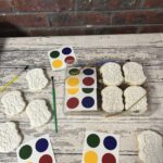 Purim DIY activity PYO Paint Cookies - Box of 4 Cookies - 2 paint Palettes and 2 paintbrushes