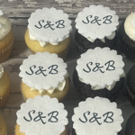 Engagement Wedding Mini Monogram Cupcakes