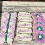 Flower and Butterfly Bat Mitzvah cookies