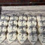 Silver Heart Cookies - Engagement Cookie Favors