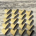 SMALL Half Dipped Heart Cookies